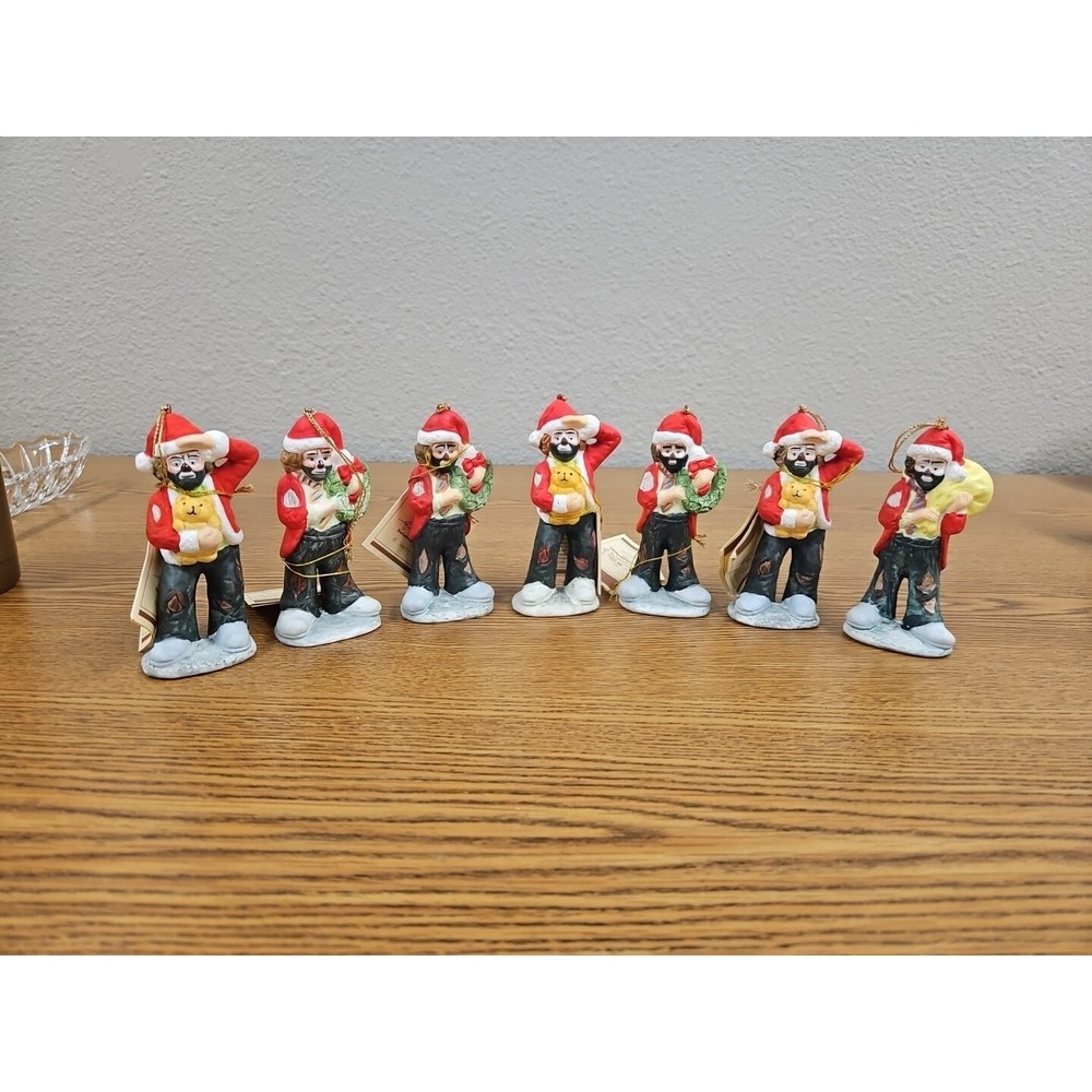 Vintage‎ Emmett Kelly Jr. Christmas Ornament Clown Flambro 1984 Collection (6)